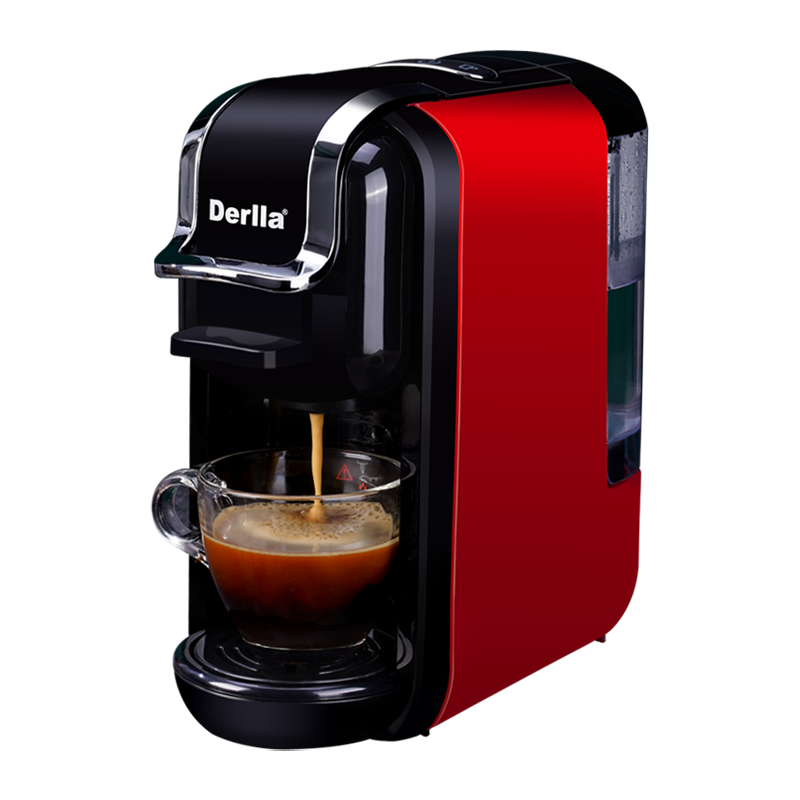 Derlla 德国胶囊咖啡机家用全自动便携式适用雀巢nespresso胶囊 HV150 中国红