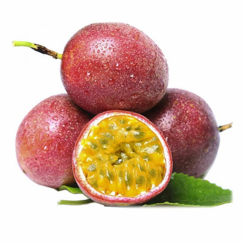 紫香百香果热带黄金新鲜水果西番莲果园直发紫色百香果 中果2斤【约20