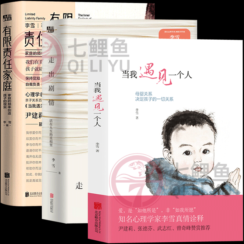 当我遇见一个人+走出剧情+有限责任家庭（全三册）李雪的书籍家庭教育 养育男孩养育女孩张德芬鼓掌