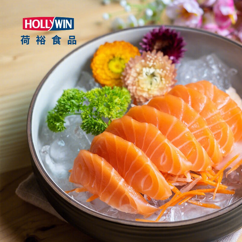 荷裕食品智利冷冻三文鱼切片刺身(大西洋鲑)400g 开袋即食 海鲜水产