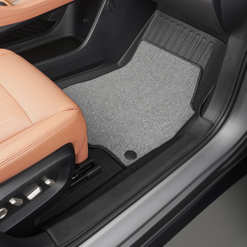 百马饰 适用于蔚来乐道l60脚垫2024款全包围专用电动tpe汽车改装新 双层-TPE脚垫+灰色地毯 蔚来-乐道L60