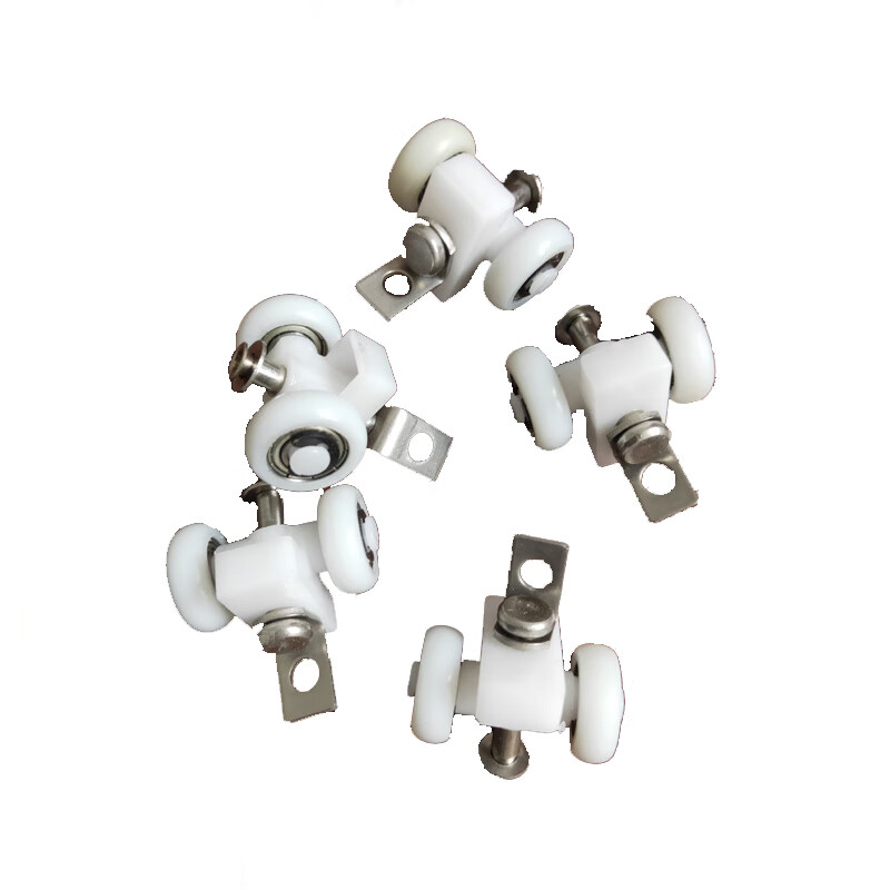 施韵令折叠门吊轮升版卫生间厨房间小折叠门滑轮移门上吊轮配件 白色