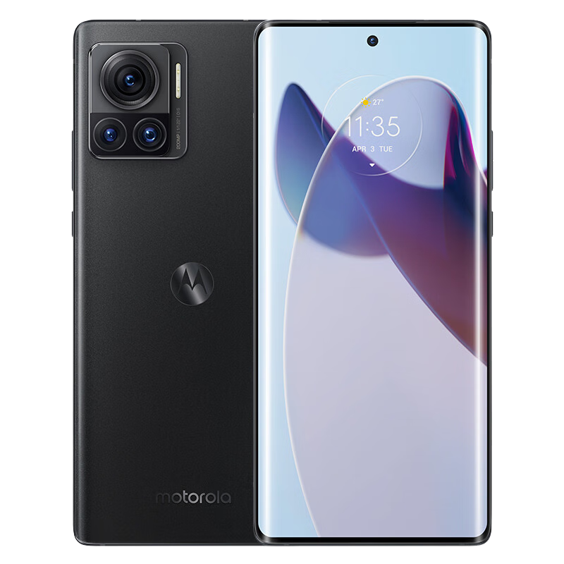 摩托罗拉moto X30 Pro 全新骁龙8+ 2亿像素 144Hz曲面臻彩屏 5G手机 12GB+256GB 墨韵黑