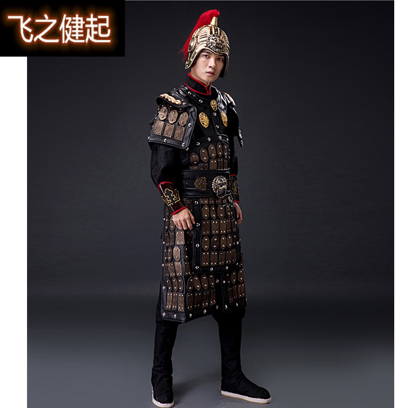 飞之健起汉服男男士铠甲将军锦衣卫飞鱼小兵士兵服装黑色披风影视北京