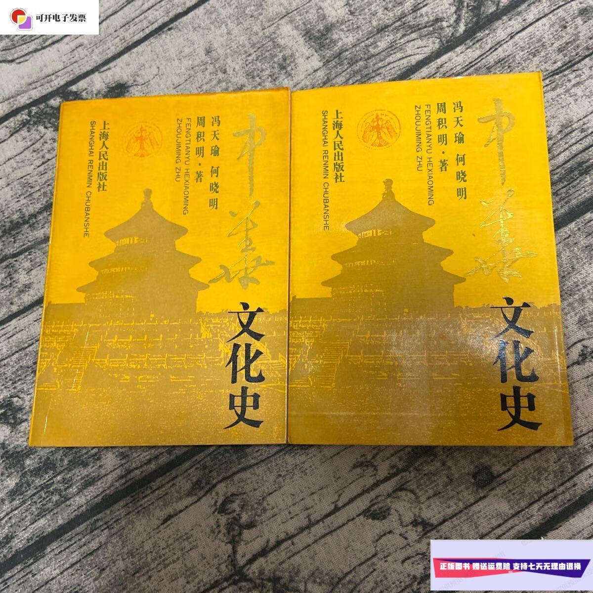 【二手9成新】中华文化史(上下册) /冯天瑜 上海人民出版社