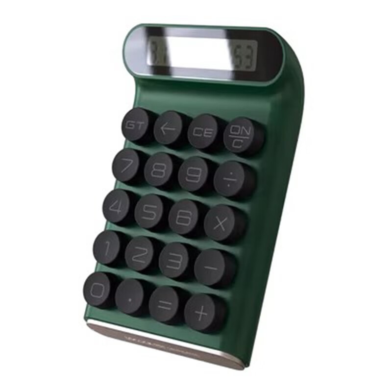 广焕姬机械轴按键计算器 电池款办公考试便携式按键可拆卸可组装手感好做账算数计算器 绿色怎么样,好用不?