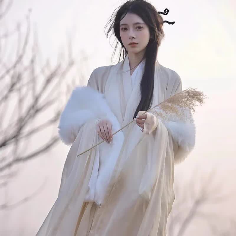 罗集(luoji)汉服女超仙气美人古装大袖制古风写真成人 [国色天香]套
