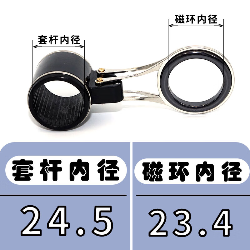 賽普達(dá)折疊導(dǎo)環(huán)導(dǎo)眼遠(yuǎn)投過線環(huán)不銹鋼磁環(huán)改裝DIY維修海竿錨魚竿管式套 套桿內(nèi)徑-24.5
