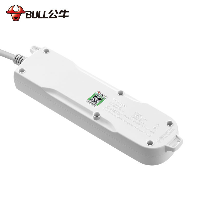 公牛（BULL）新国标插座/插线板/插排/排插/接线板/拖线板 GN-607 4位总控全长5米