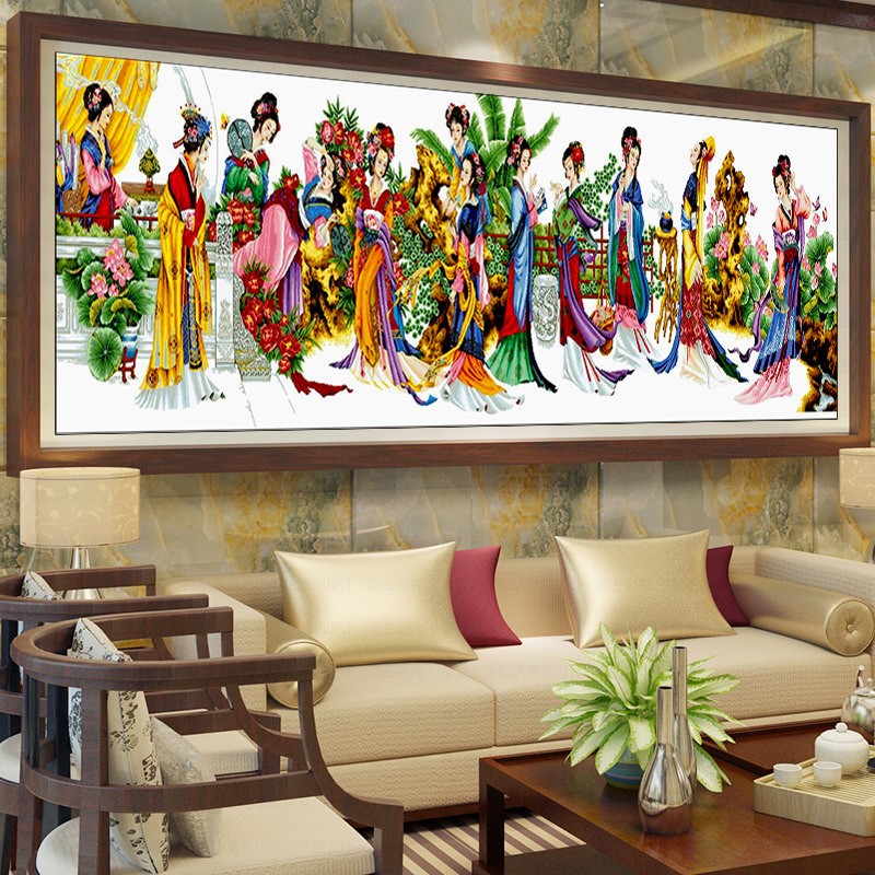 ��������黭ʮ�����¥��12ʮ�����ο�������κ�¥��Ů2025�����¿� ʮ������ 365*95CM������ ����