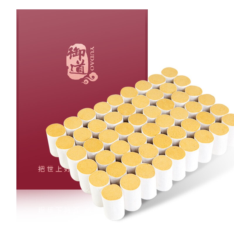 御道 金艾柱54粒  加大加粗艾柱艾条艾灸条艾草条艾绒柱艾灸棒艾条棒（适用艾灸盒随身灸 艾灸罐）
