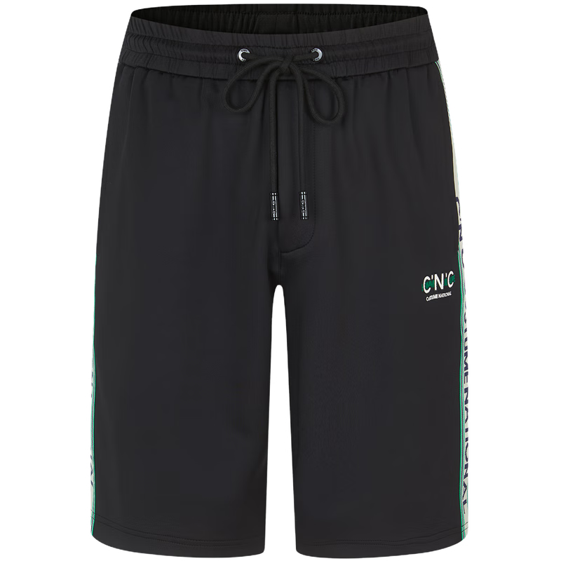 C’N’C【奢侈品衣服】CNC男裝夏新款短褲休閑運(yùn)動(dòng)直筒五分男士褲子 黑色 38 (185/96A)