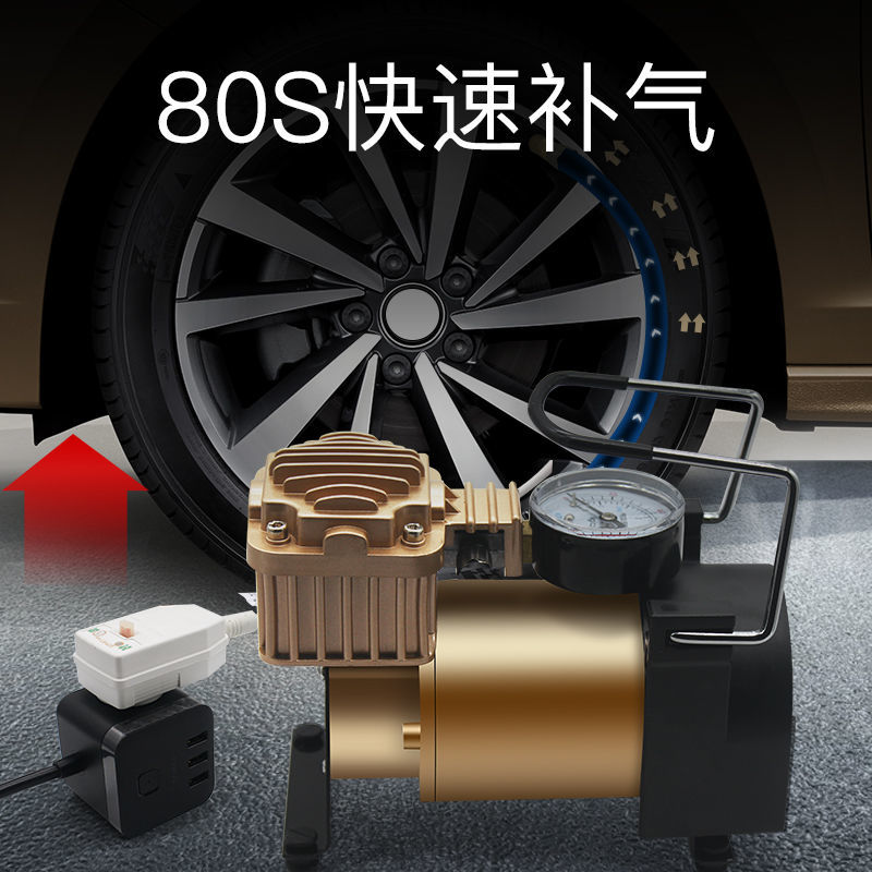 家用充气泵家用双缸220v大功率电动车汽车游泳池篮球多功能打气泵 220v单杠充气泵+延长管+布包气嘴