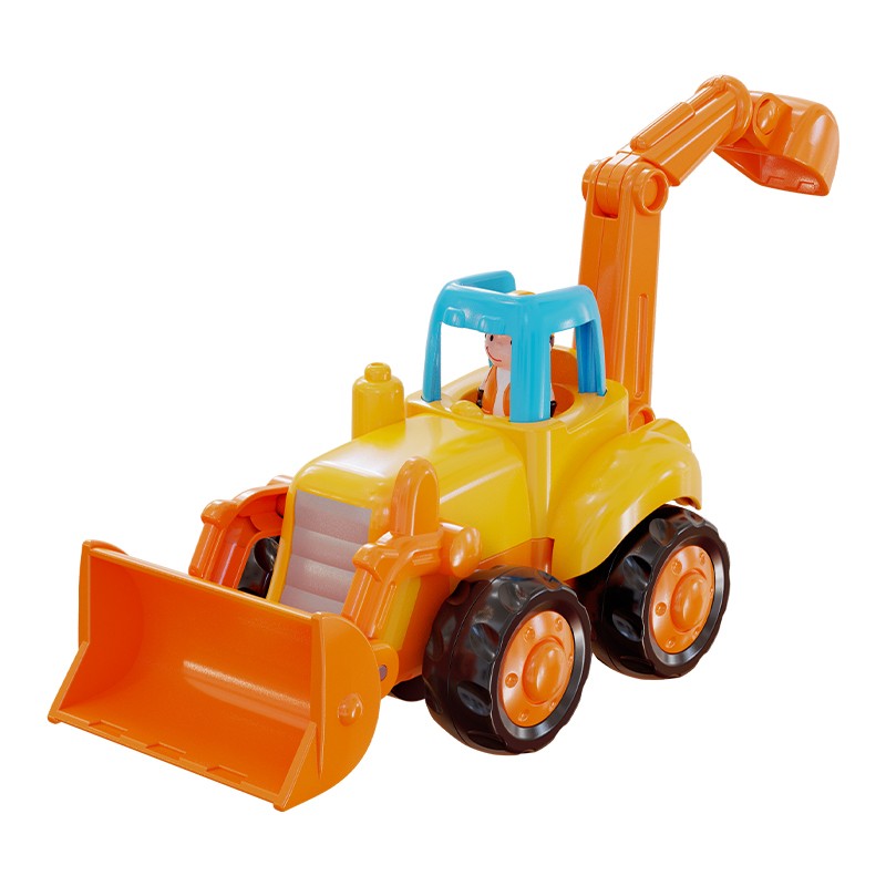 汇乐玩具 推土机儿童玩具车男孩女孩玩具惯性滑行回力车婴儿宝宝玩具