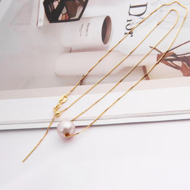 胖东来同款18k金万能链18K金项链肖邦链素链彩金可调节 Au750金色爱心尾抽拉式肖邦链 2g x 55cm