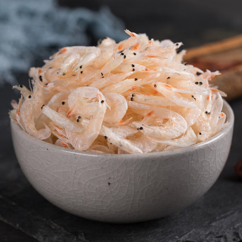 九味天新鲜淡干生晒虾皮小虾米干货 生晒白虾皮500g