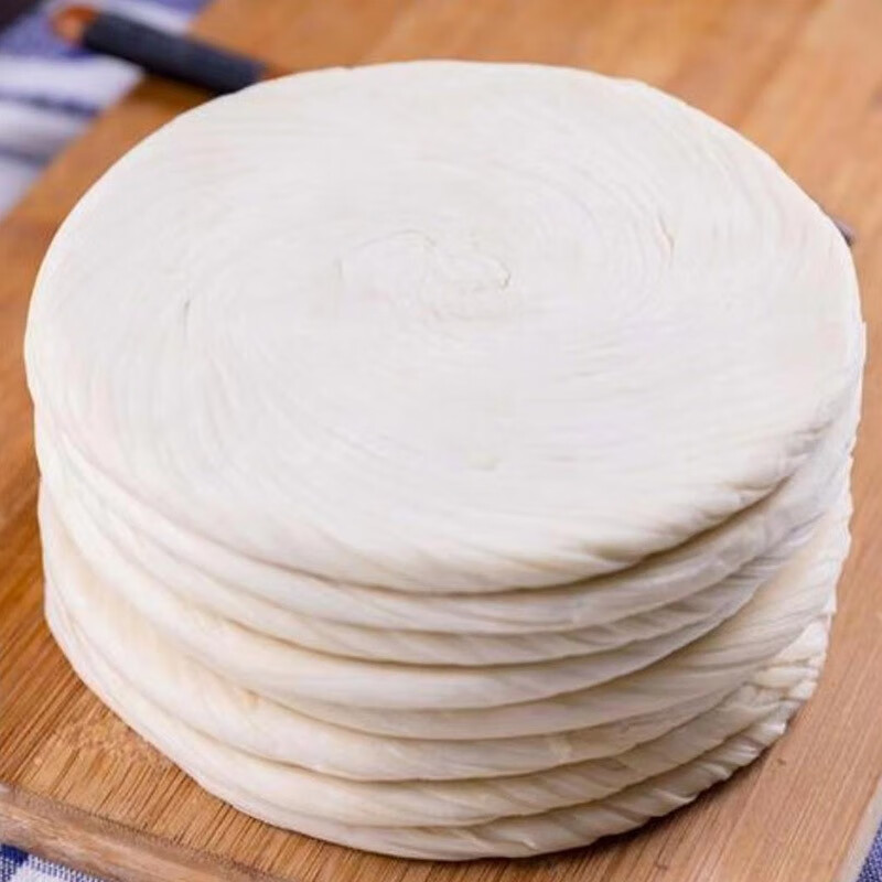 潼苏祥老潼关千层饼潼关特产肉夹馍生饼胚白吉饼烧烤饼早餐手抓饼 千层饼胚4斤共20片送纸袋
