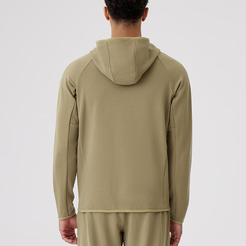 TAGX 探观抓绒外套男士早春新款纯色保暖抑菌连帽户外运动外塔夹克上衣 礁石黑 M