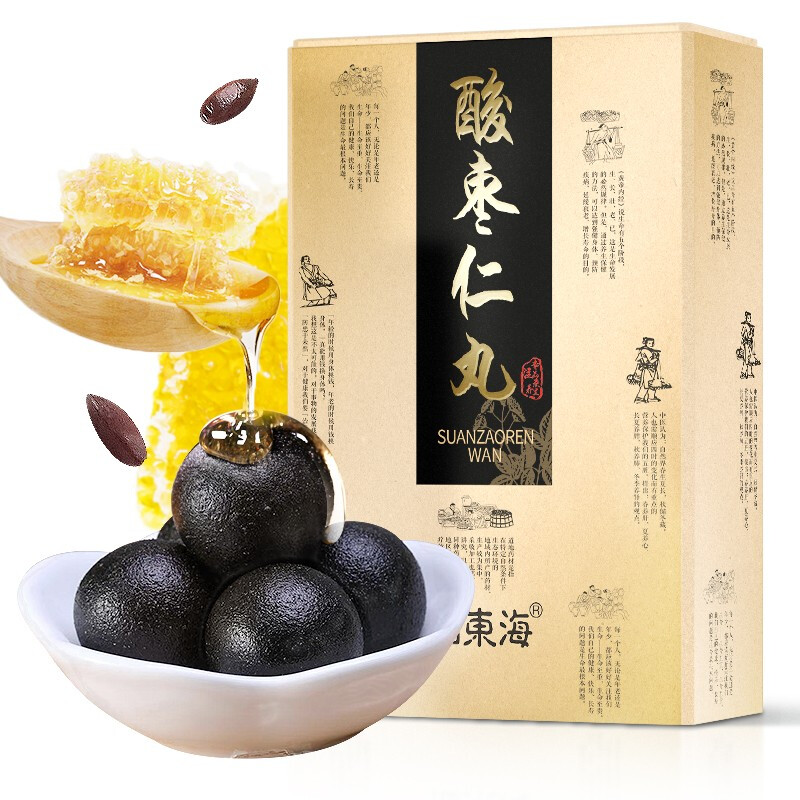 福东海 酸枣仁丸 酸枣仁桑葚茯苓黄精桂圆百合蜂蜜等三盒装 酸枣仁丸