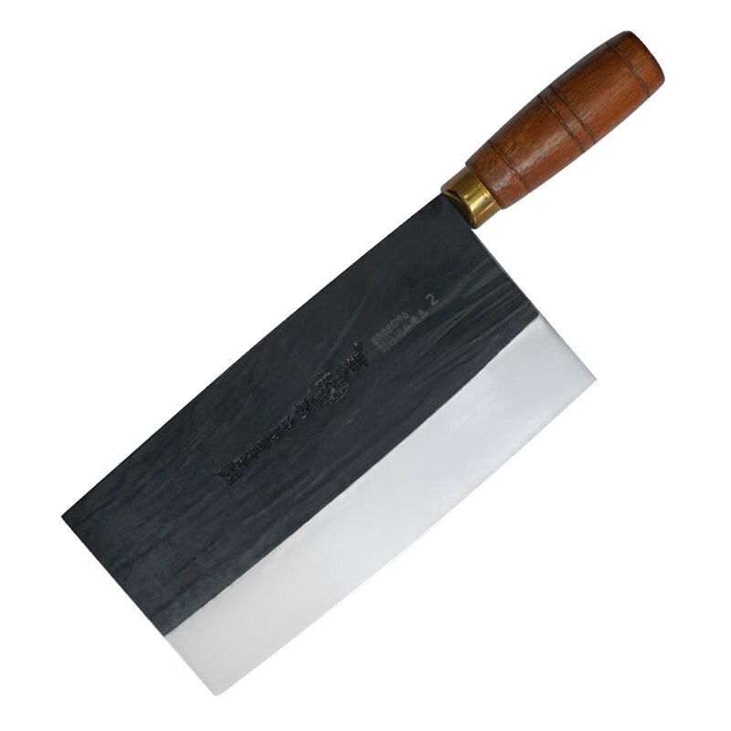 双狮菜刀片刀切菜切肉切片刀具不锈钢锻打刀具木柄厨师专用超快锋利 2#片刀