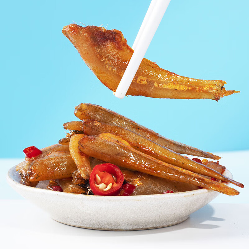 三利和小鱼干香辣小鱼仔湖南特产休闲办公室零食大礼包酱汁毛毛鱼 牛肉味*1盒200g 盒装