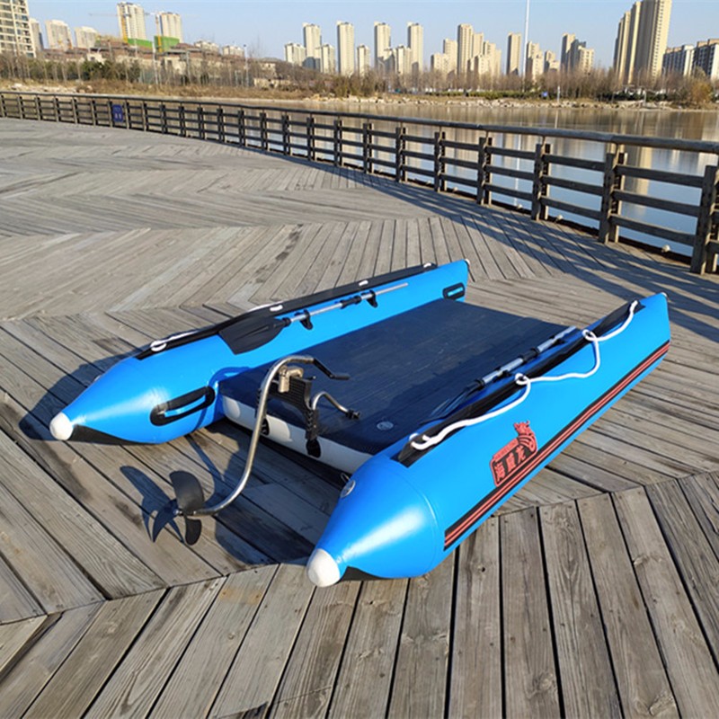 船钓漂浮钓台 路亚充气船免下水钓 浮筒平台船