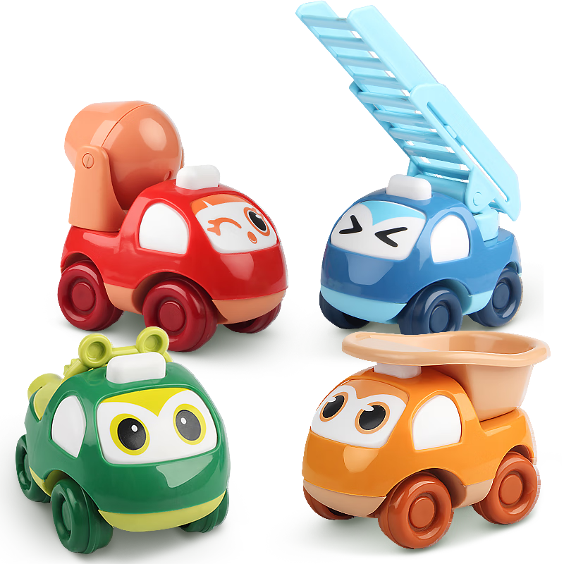 爱吃鱼小汽车回力车惯性车工程车玩具车卡车模型婴幼儿男孩女孩玩具礼物