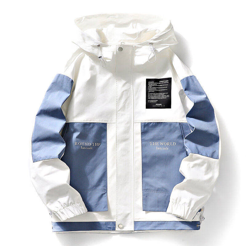 杰克森马阁堡2024年春季新款高品质时尚宽松插色夹克外套百搭青少年