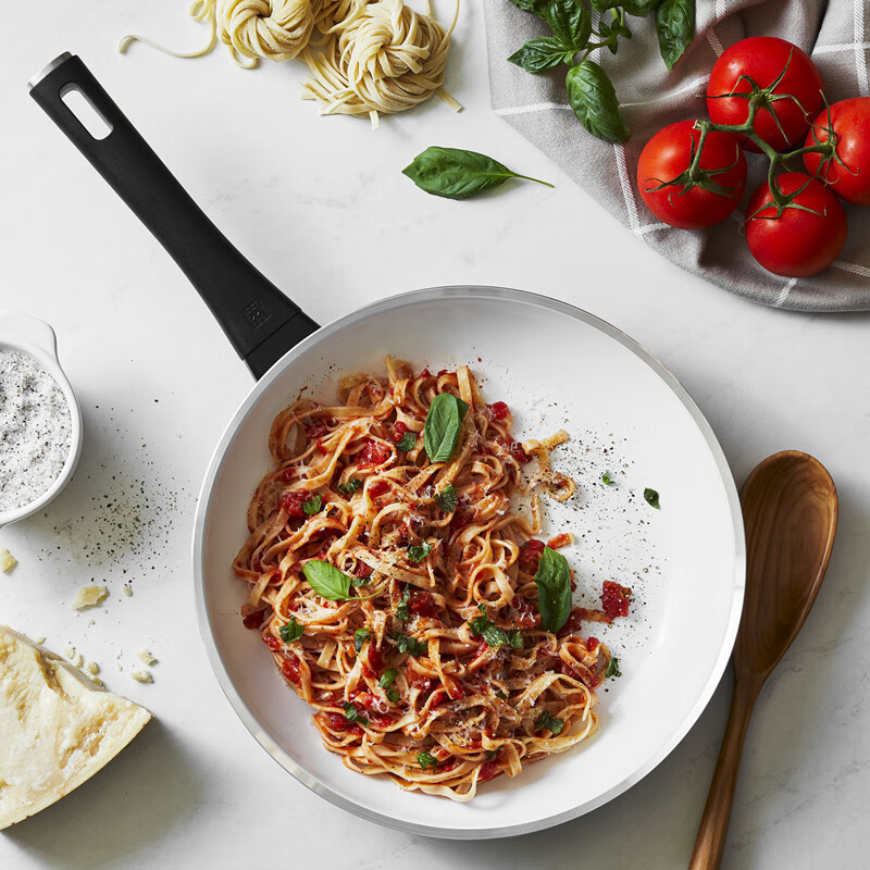 双立人（ZWILLING）德国进口Carrara系列陶瓷不粘锅平底锅煎锅煎盘电磁燃通用 直径28cm