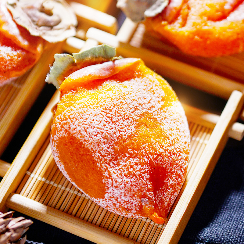 千园九味2025年陕西富平柿饼农家柿饼独立小包装霜降柿饼农家流心吊柿 2斤中果年货礼盒【净重1.6斤】