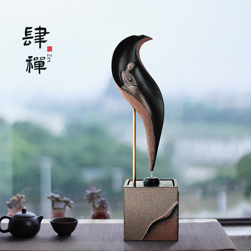 家居桌面流水聚财摆设品小创意室内流水景观 s060-1释禅流水摆件