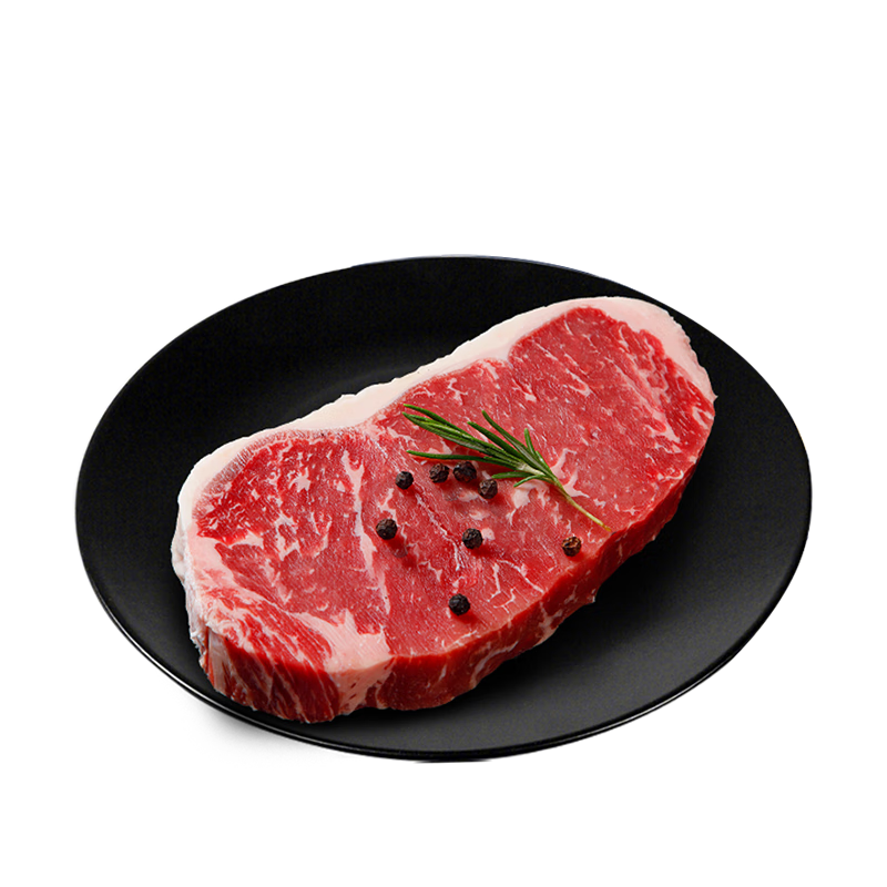 淳鲜四季 澳洲安格斯谷饲原切西冷牛排300g 生鲜牛肉健身食材