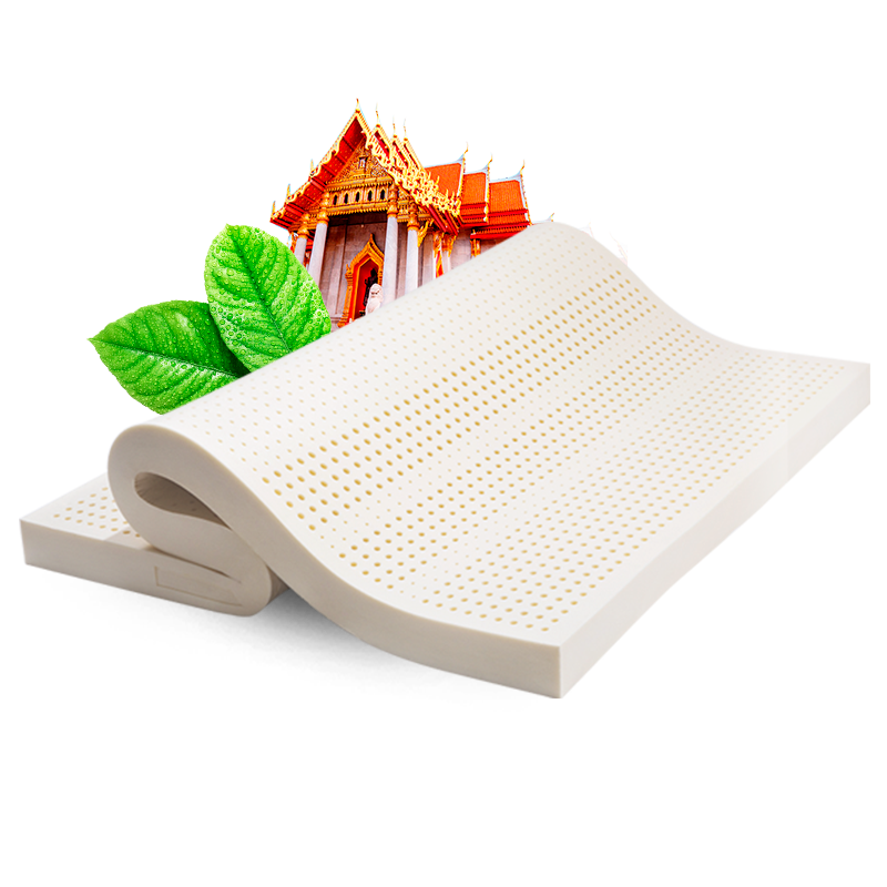 金橡树乳胶床垫 泰国原产进口天然乳胶床垫 93%乳胶含量 200*180*5cm乳胶垫 泰优