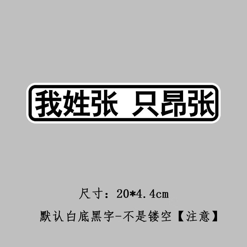 适用于我姓王车贴纸定制创意个性文字姓氏李陈搞笑网红趣味贴纸电动