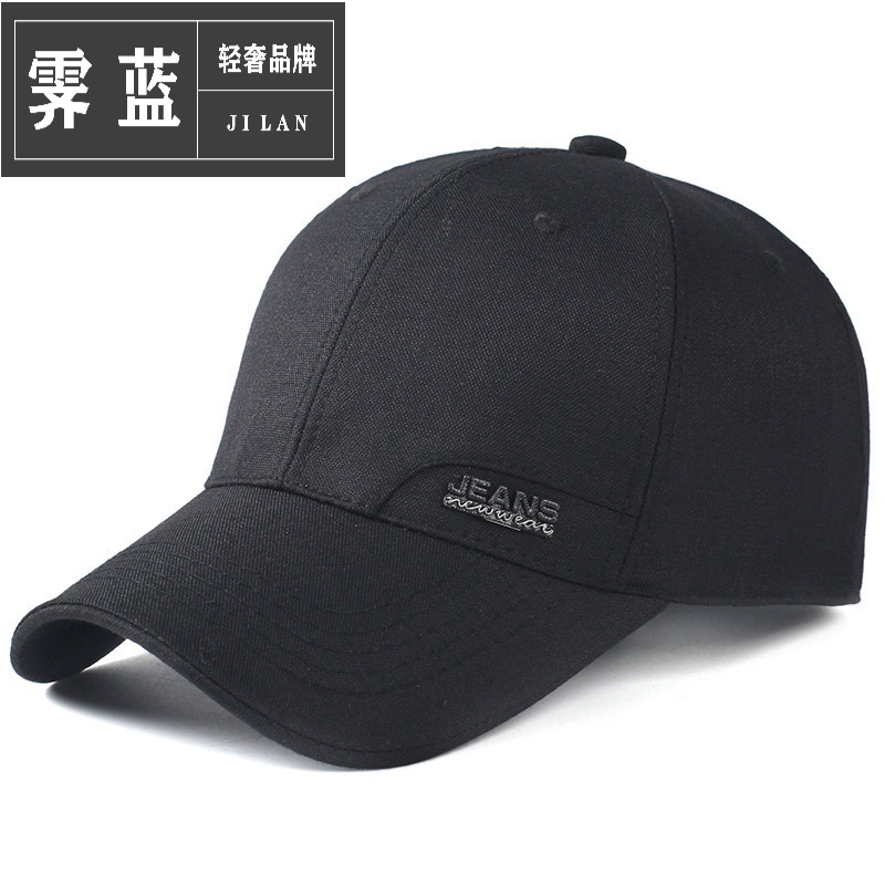 霁蓝轻奢品牌棒球帽男2021春夏季新款中老年人帽子男鸭舌棒球帽爷爷