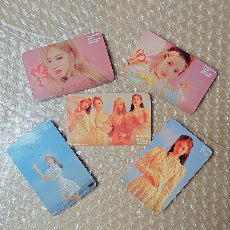 托托贴贴blackpink2020收藏盒 收藏盒小卡照片明信片透卡rose粉墨lomo