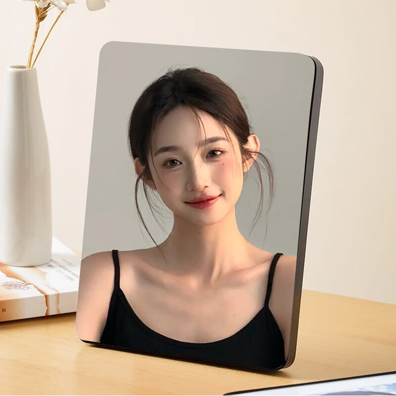 辞忧812寸水晶摆台婚纱照片定制感全家福宝宝照桌面摆台相框儿童新款