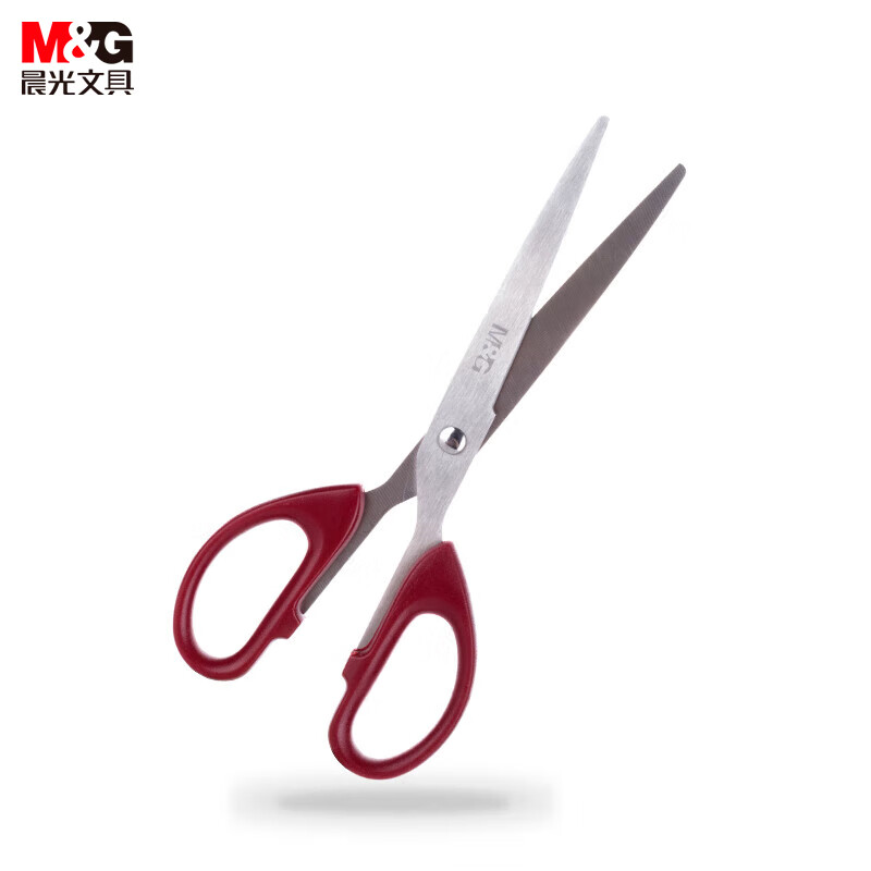 晨光（M&G）文具热门商品180mm办公家用生活剪刀 中号手工剪纸刀 办公用品 红色单把装ASSN2249