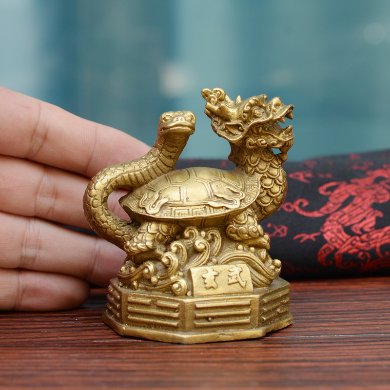 兴润阁 玄武龟蛇龙龟摆件家居装饰品四方兽装饰品 玄武小号
