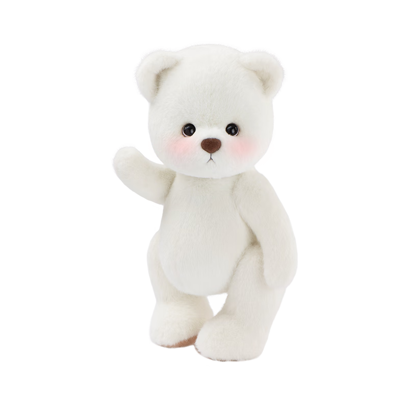 莉娜熊（TeddyTales）小熊玩偶毛絨玩具泰迪熊安撫公仔抱枕娃娃禮盒生日禮物女生 奶白色（明星款） 中號(hào)站姿約30cm