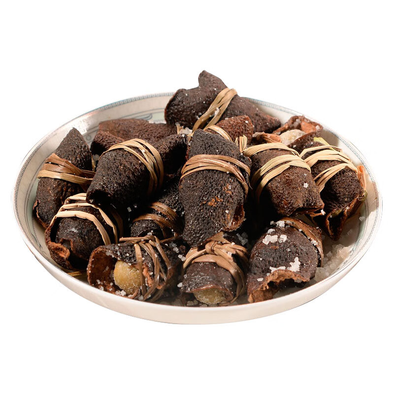 禾囍广东三宝陈皮咸榄禾杆草新会特产三宝扎十年老陈皮手工制腌制 5年