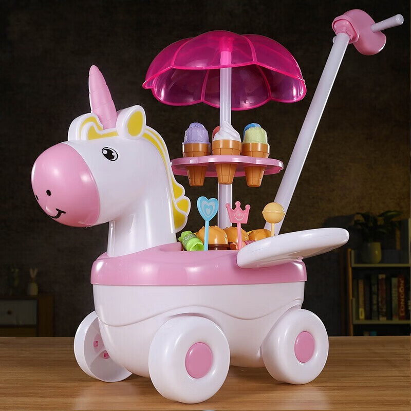 糖米(temi)过家家玩具抖音迷你音乐灯光糖果冰淇淋推车男女孩儿童生日