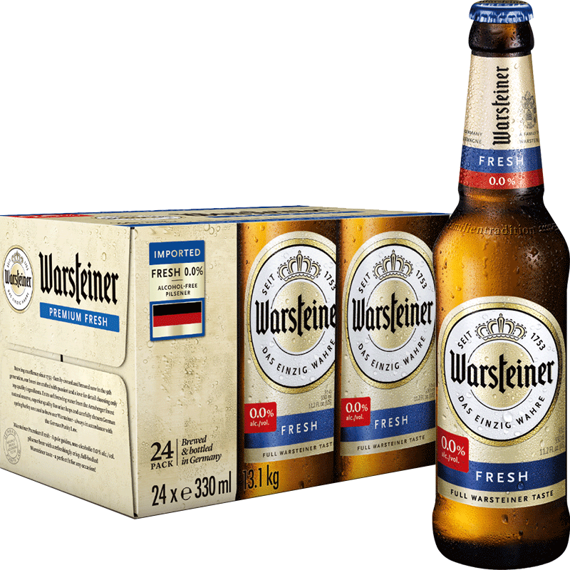 warsteiner 沃斯坦 无醇啤酒 330ml*24瓶