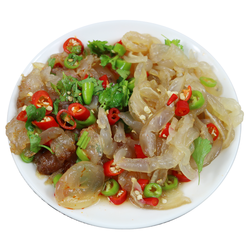 亿海湾海蜇头即食凉拌海蜇皮丝带调料包解腻凉菜拌菜下酒菜网红款礼盒 海蜇头200g*4袋+海蜇皮200g*4袋