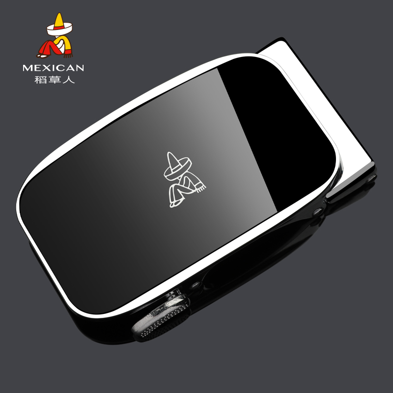 稻草人(mexican)皮带扣头男时尚百搭自动扣扣头男士腰带配件合金扣头