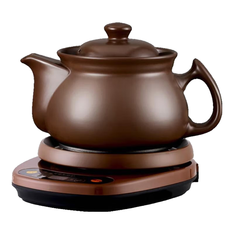 壺福（HF）中藥鍋煎藥壺全自動(dòng)熬藥鍋中藥養(yǎng)生壺家用中藥壺陶瓷中藥煲熬中藥罐煎藥機(jī)中醫(yī)電砂鍋熬藥壺電煎壺 【多藥材量款】 8L 壺A（C內(nèi)無釉）+赤底座A