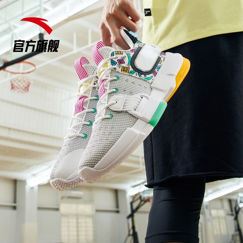 【轻狂2代】安踏篮球鞋男低帮外场水泥克星实耐磨支撑运动鞋官方旗舰