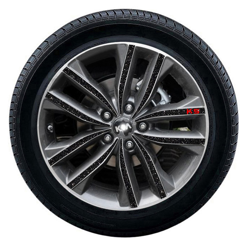 亞承 车贴 专用于16款起亚k5轮毂贴纸 改装电镀轮胎圈保护膜 装饰 14
