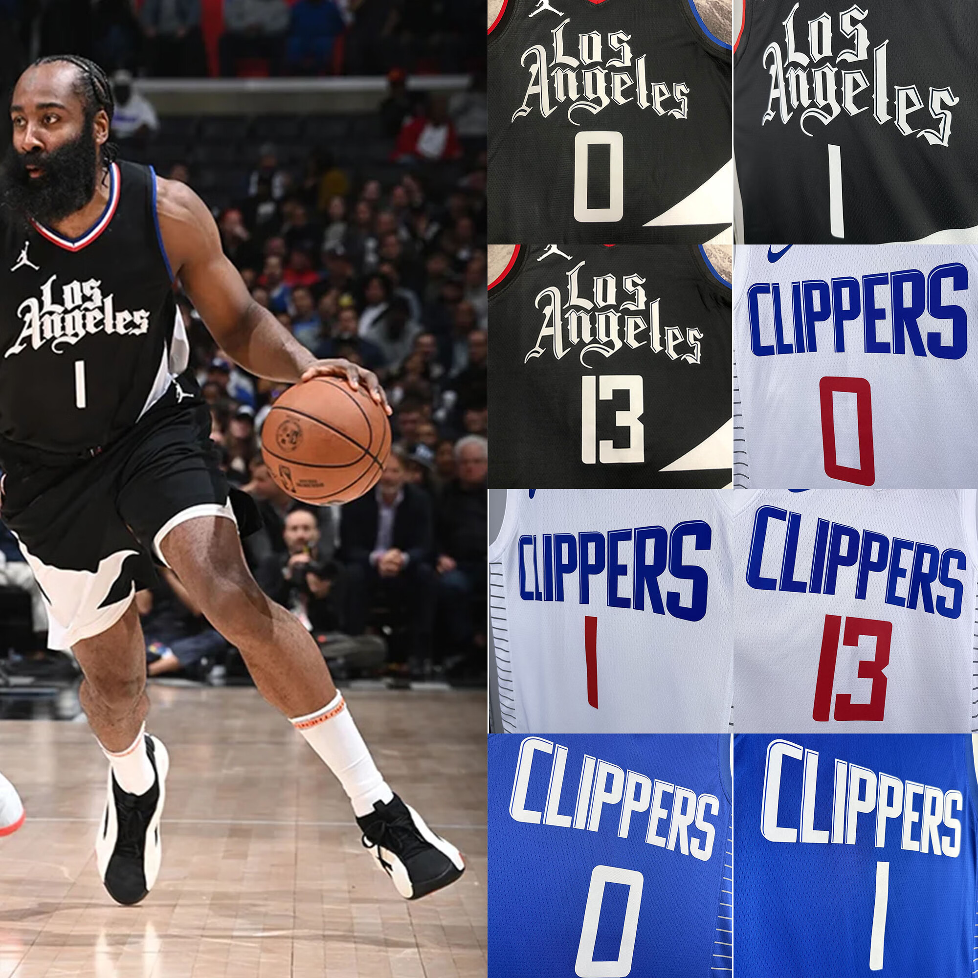 筱琰24赛季快船队13号保罗乔治球衣2号伦纳德0威少哈登城市版篮球队服