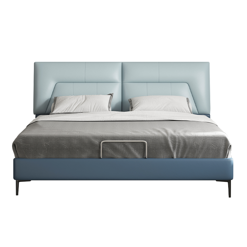 喜临门皮床 新西兰头层牛皮软床 现代拼色摩登设计头层牛皮双人卧室 遇见  150*200cm